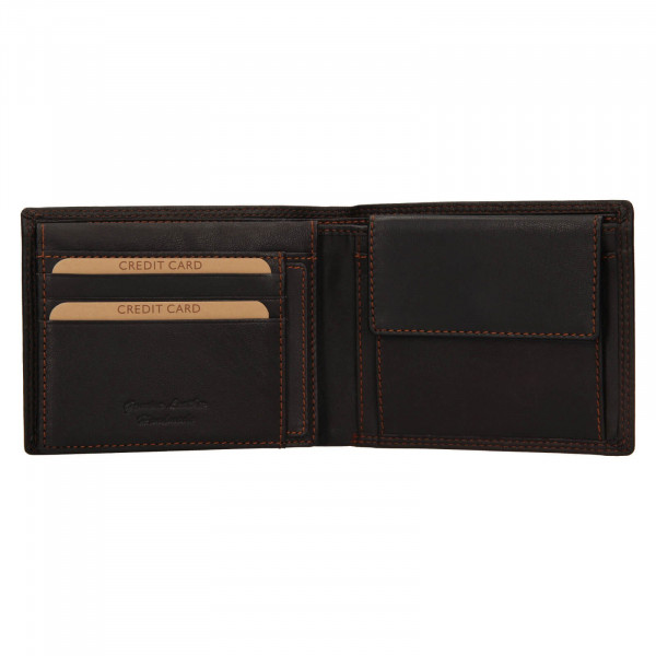 Pánska kožená peňaženka Lagen Norbert - tmavo hnedá
