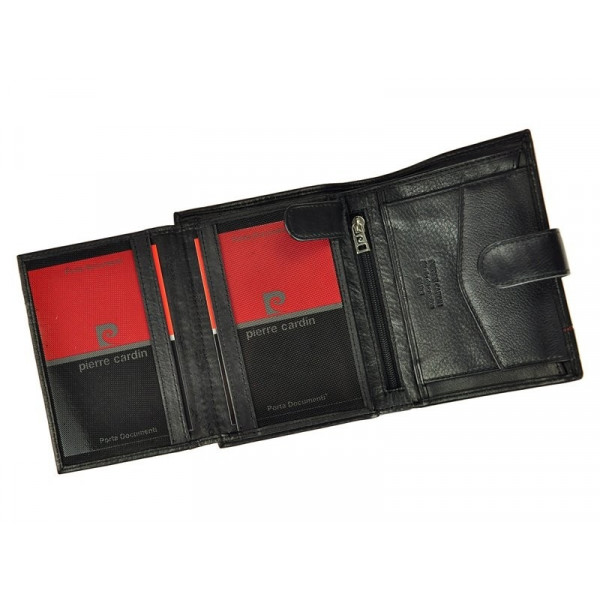 Pánska kožená peňaženka Pierre Cardin Philippe - čierno-červená