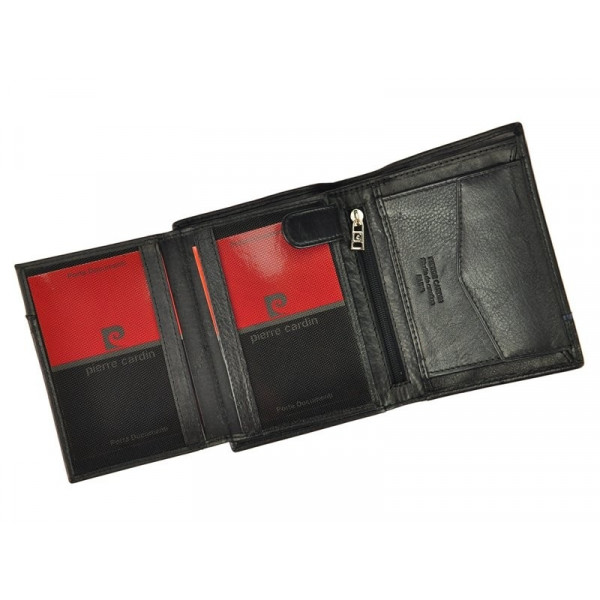 Pánska kožená peňaženka Pierre Cardin Alain - čierno-modrá