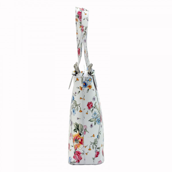 Dámska kožená kabelka L Artigiano Verra - kvetovaná