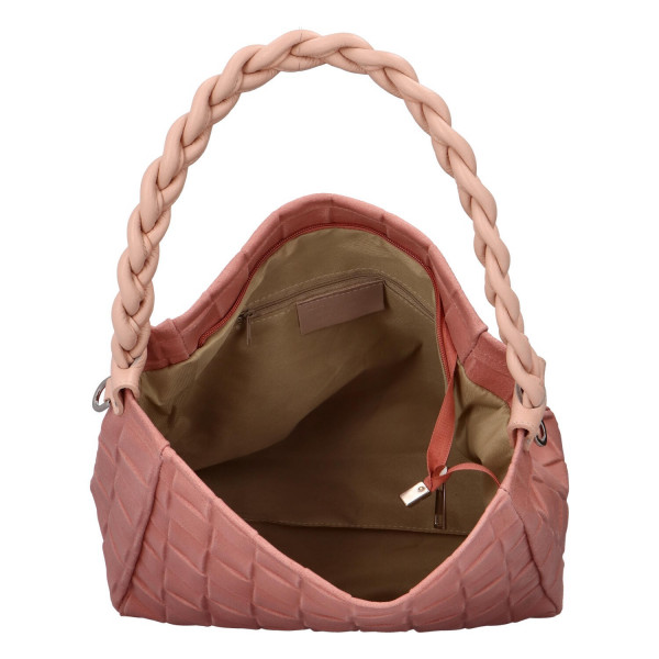 Dámska kožená kabelka Delami Chiara - ružová