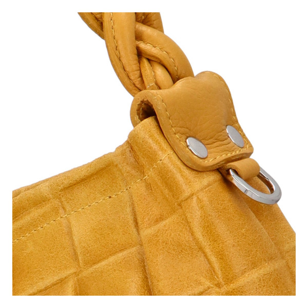Dámska kožená kabelka Delami Chiara - žltá