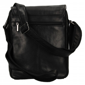 Pánska kožená taška cez rameno SendiDesign Pauls - čierna