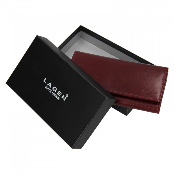 Dámska kožená peňaženka Lagen Victorias - vínová