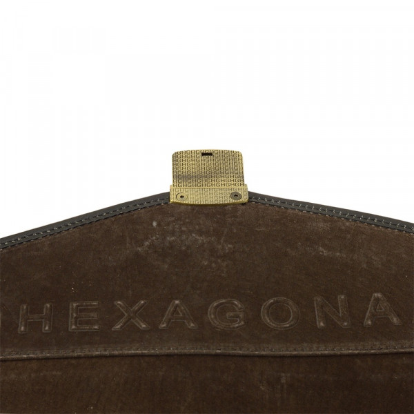 Celokožená pánska aktovka Hexagona 111006 - čierna