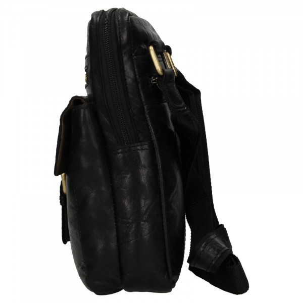 Pánska kožená taška cez rameno Ashwood Nicholas - čierna