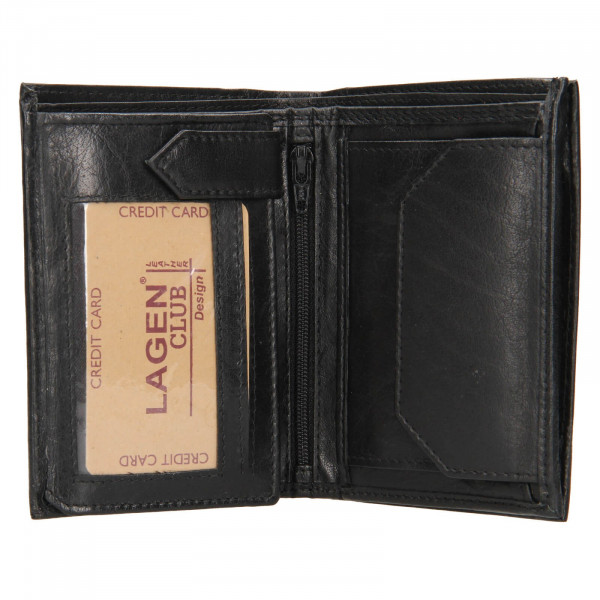 Pánska kožená peňaženka Lagen Dion - čierna