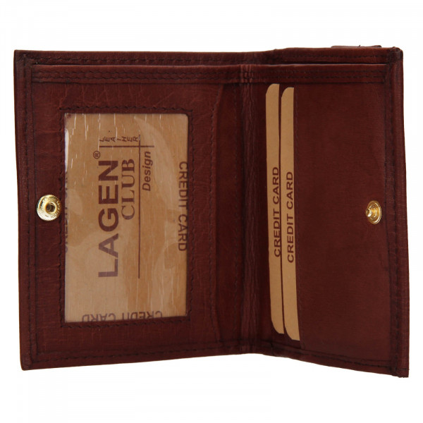 Pánska kožená slim peňaženka Lagen Jonatan - hnedá