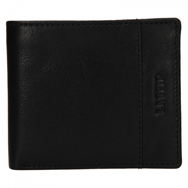 Pánska kožená peňaženka Lagen Denton - čierna
