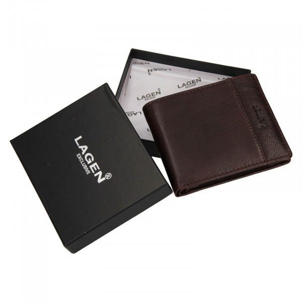 Pánska kožená peňaženka Lagen Denton - hnedá