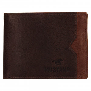Pánska kožená peňaženka Mustang Gart - hnedá