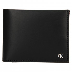 Pánska kožená peňaženka Calvin Klein Leeb - čierna