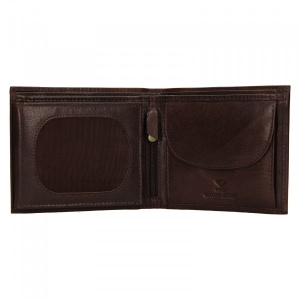 Pánska kožená peňaženka SendiDesign Bredly - tmavo hnedá