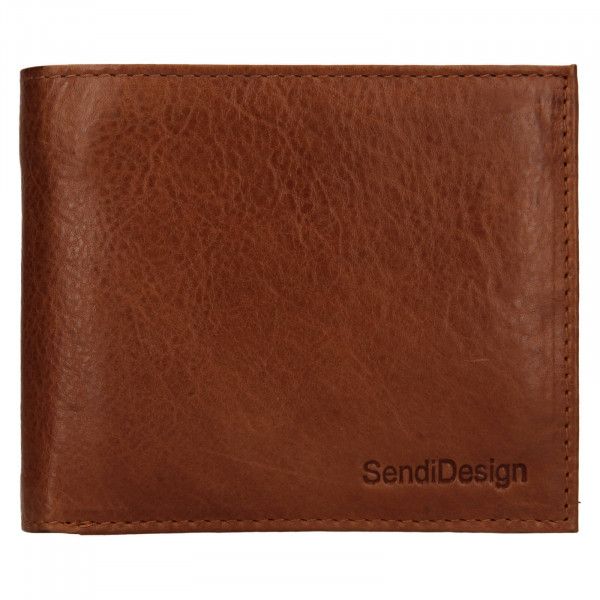 Pánska kožená peňaženka SendiDesign Bredly - koňak
