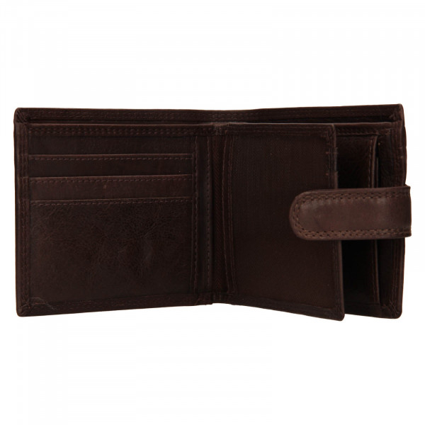 Pánska kožená peňaženka SendiDesign Dowsn - tmavo hnedá