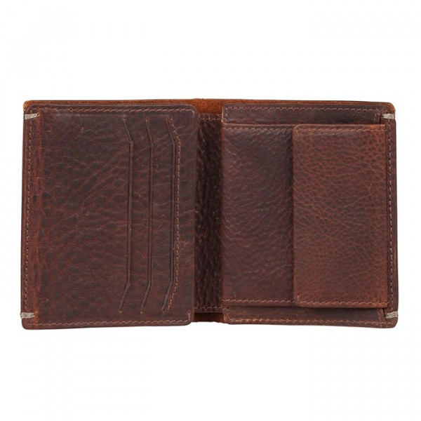 Pánska kožená peňaženka Burkely Sten - tmavo hnedá