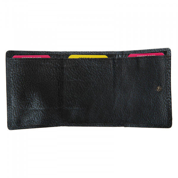 Dámska kožená slim peňaženka Lagen Déborah- šedo-černá