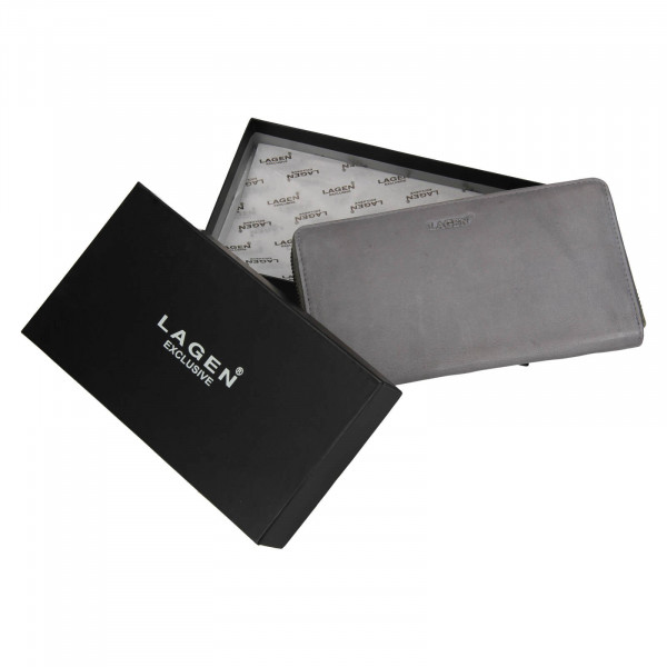 Dámska kožená peňaženka Lagen Libertad - šedá