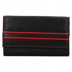 Dámska kožená peňaženka SendiDesign Solena - čierno-červená