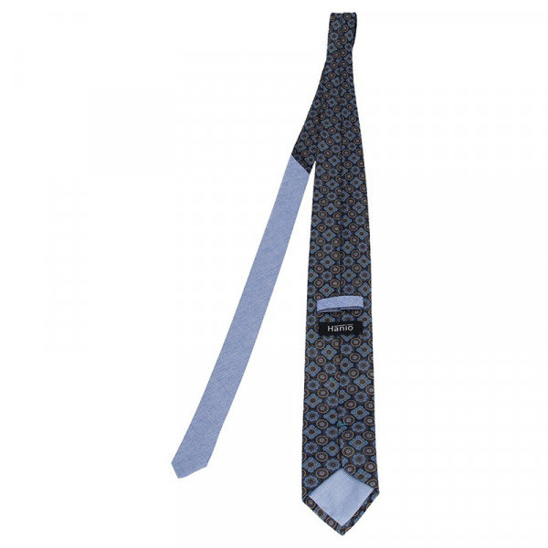 Pánska hodvábna kravata Hanio Ronald - tmavo modrá