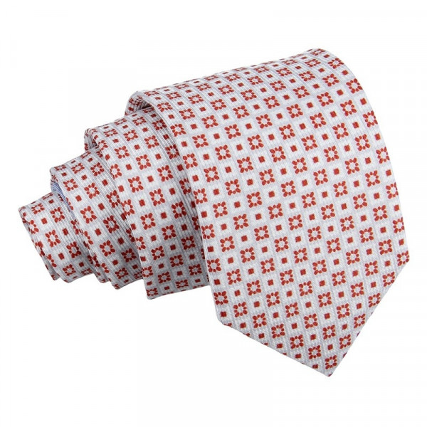 Pánska hodvábna kravata Hani Vano - červeno-biela