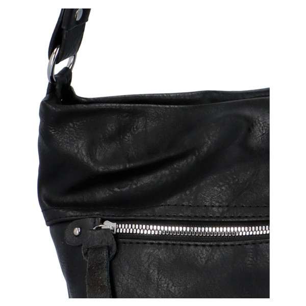 Dámska kabelka cez rameno Paolo Bags Jiřina - čierna