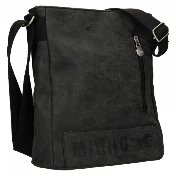 Pánska taška cez rameno Mustang Kevins - čierno-šedá