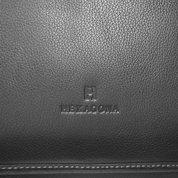 Pánska celokožená taška cez rameno Hexagona 462817 - čierna
