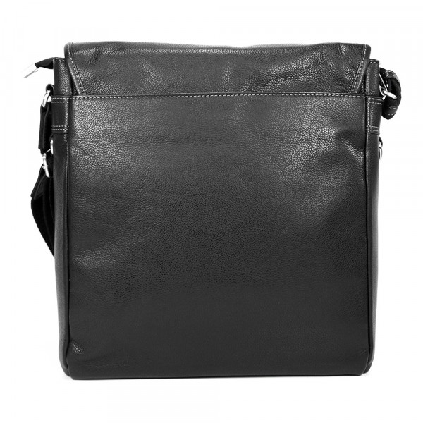 Pánska celokožená taška cez rameno Hexagona 469563 - čierna