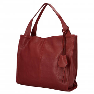 Dámska kožená kabelka Delami Camilla - červená