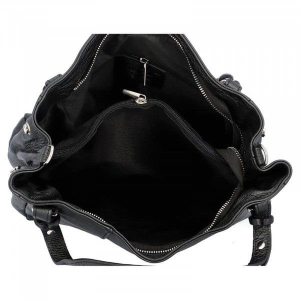Dámska kožená kabelka Delami Vildea - černá