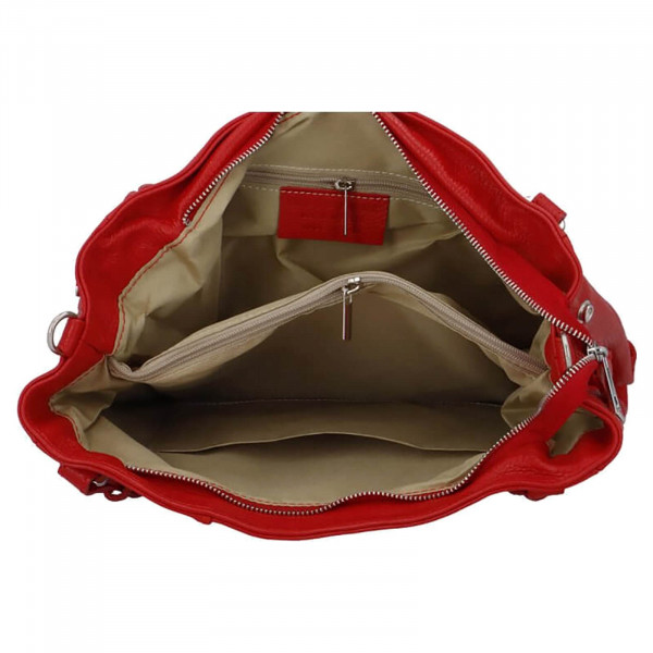 Dámska kožená kabelka Delami Vildea - červená