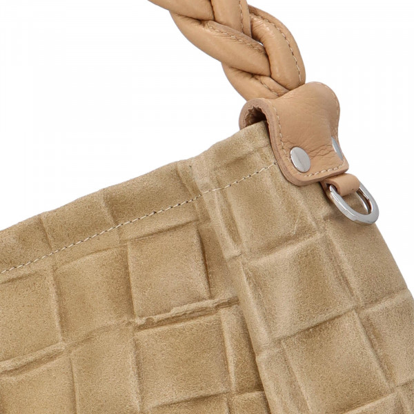 Dámska kožená kabelka Delami Chiaras - béžová