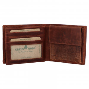 Pánska kožená peňaženka Greenwood Paul - hnedá