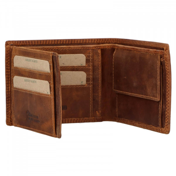 Pánska kožená peňaženka Greenwood Henry - hnedá