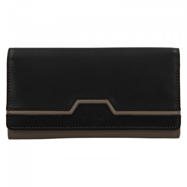 Dámska kožená peňaženka Lagen Perry - šedo-čierna