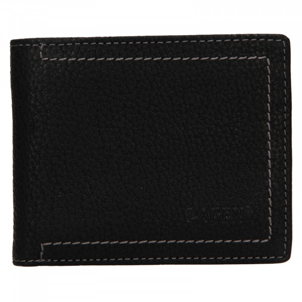 Pánska kožená peňaženka Lagen Adrian - čierna