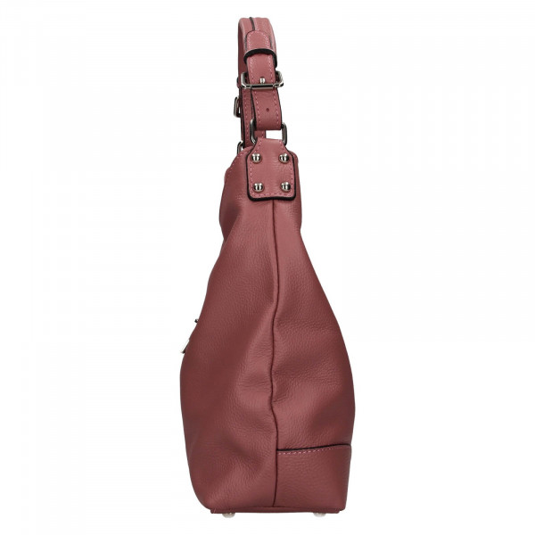Dámska kožená kabelka Delami Delsea - růžová