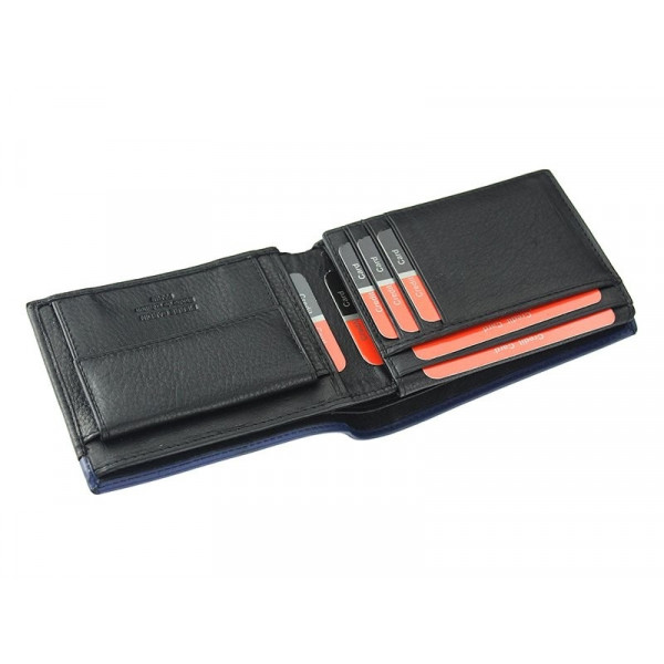 Pánska kožená peňaženka Pierre Cardin NOREL - čierno-modrá