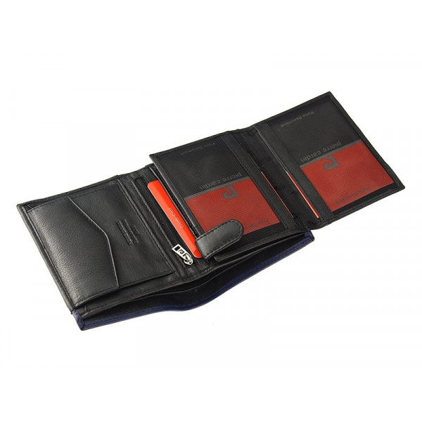 Pánska kožená peňaženka Pierre Cardin Saturn - čierno-červená