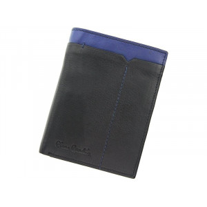 Pánská kožená peněženka Pierre Cardin Saturn - černo-modrá