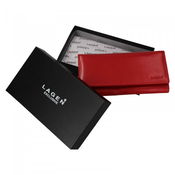 Dámska kožená peňaženka Lagen Ingea - červená