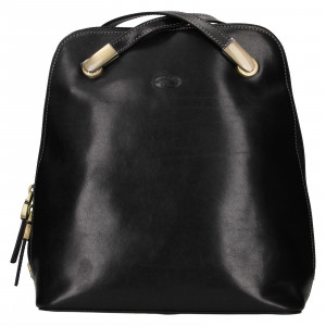 Dámska kožená batôžky kabelka Katana Maura - čierna