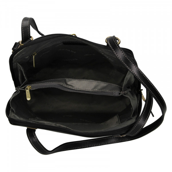 Dámska kožená batôžky kabelka Katana Maura - čierna