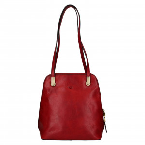 Dámska kožená batôžky kabelka Katana Maura - červená