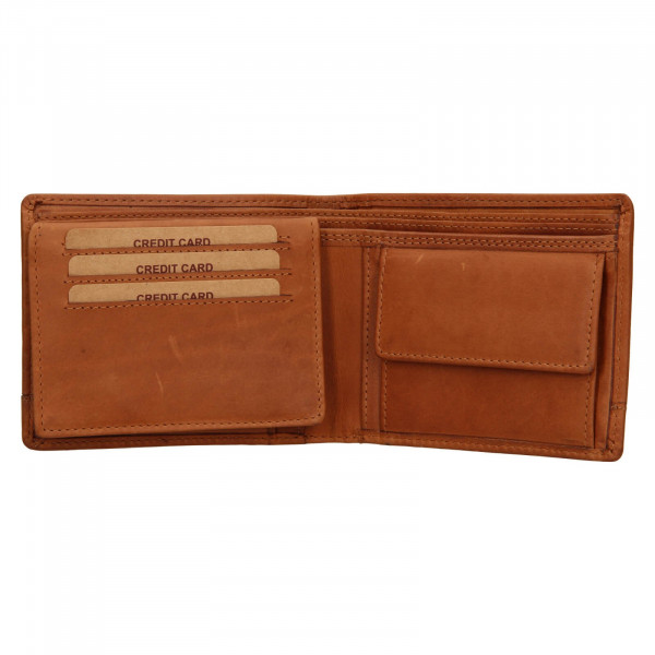 Pánska kožená peňaženka Lagen Dusans - svetlo hnedá