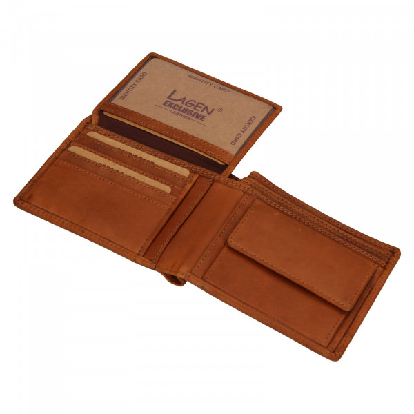 Pánska kožená peňaženka Lagen Dusans - svetlo hnedá