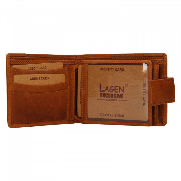 Pánska kožená peňaženka Lagen Alsunge - svetlo hnedá