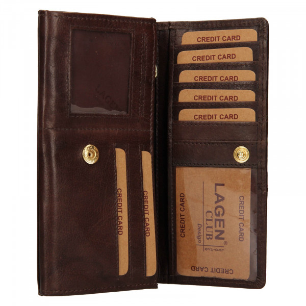 Dámska peňaženka Lagen Monas - tmavo hnedá