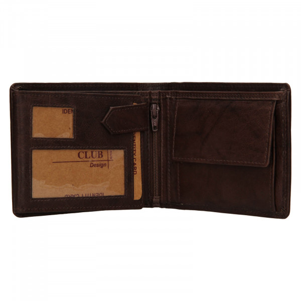 Pánska kožená peňaženka Lagen Rick - tmavo hnedá